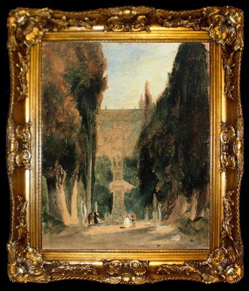 framed  Carl Blechen Villa d-Este, ta009-2